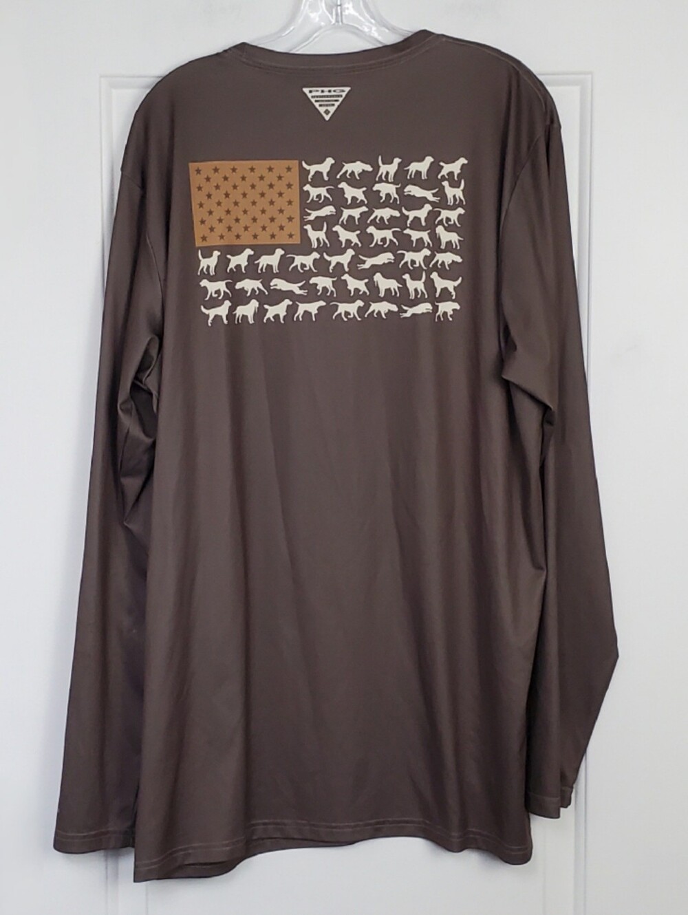 Columbia PHG Mens Game Flag Hunting Dog Long Sleeve Shirt - Size XL - EUC